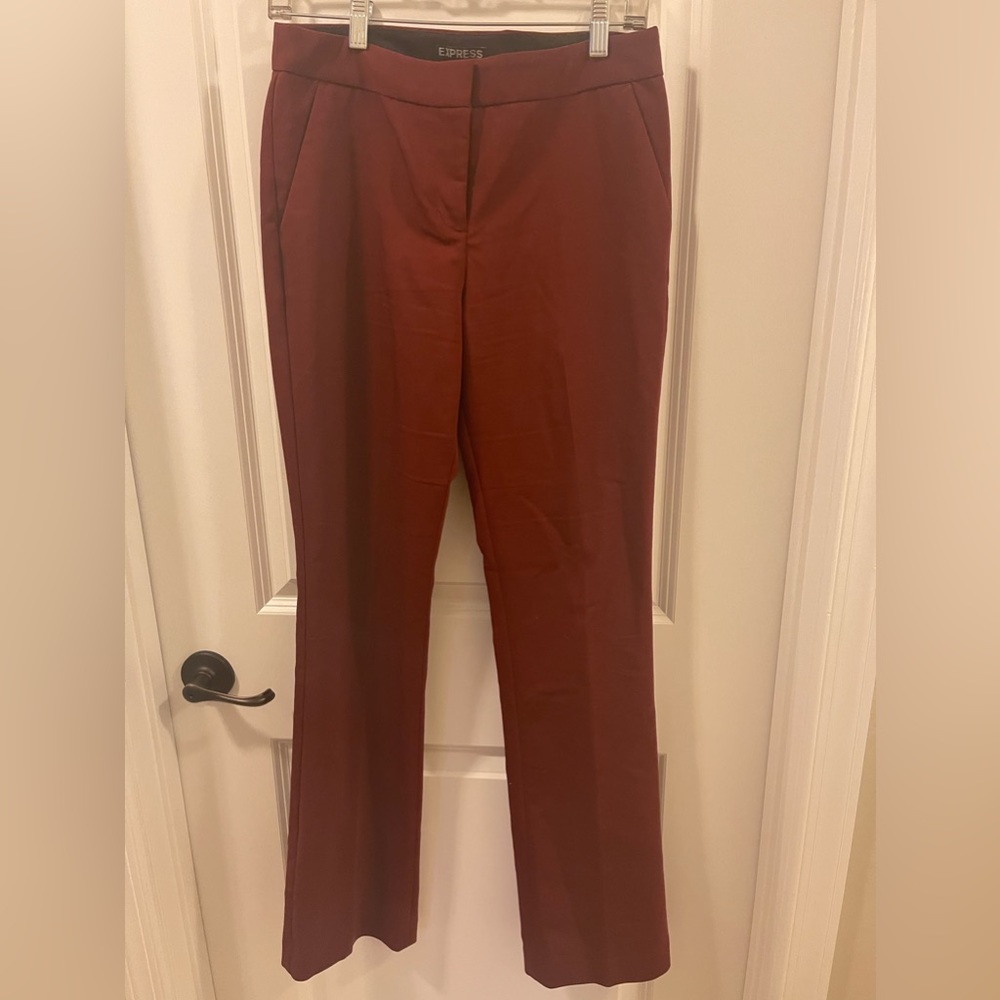EXPRESS Columnist Dress Pants - Rust Red - Size 4